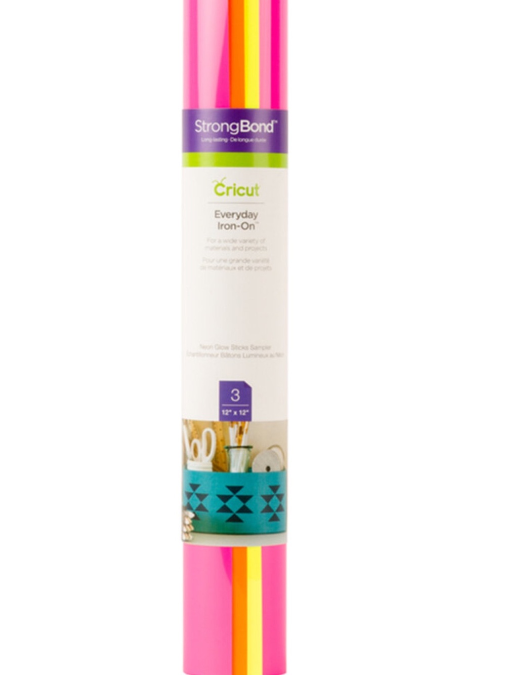 Cricket NEON BRIGHT MATTE GLOW STICKS 3 sheet set iron-on strongbond